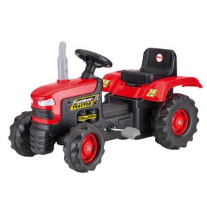 Veľký šliapací traktor, červený