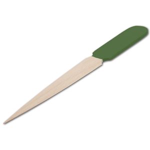 Brieföffner, mit farbigem Griff, laubgrün, aus Holz 21 cm