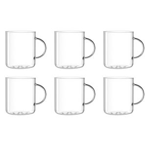 LEONARDO 030537 Novo sklenice na čaj s ouškem, borosilikátové sklo, 570 ml, 10,3 cm, čirá (6 ks)