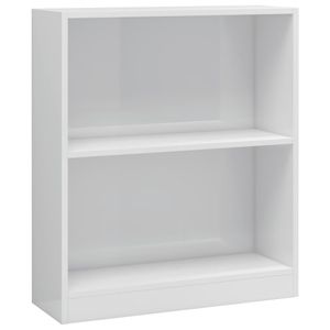 vidaXL Bücherregal Hochglanz-Weiß 60x24x76 cm Holzwerkstoff