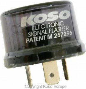 Blinkgeber Koso digital für LED oder Standard - 3-polig 12V mit Adapterkabel