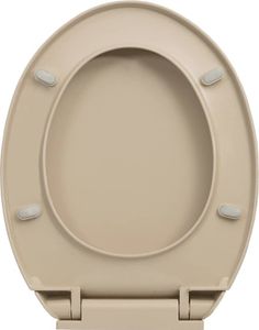 vidaXL Toilettensitz mit Absenkautomatik Beige Oval
