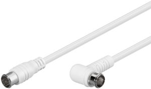 Gewinkeltes SAT Antennenkabel (80 dB), 2x geschirmt, 2.5 m