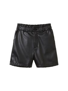 Tom Tailor fake leather paperbag shorts 14482 deep black XS
