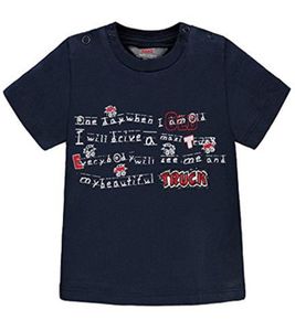 KANZ Sommer T-Shirt bedrucktes Baby Kurzarm-Shirt Dunkelblau, Größe:62