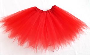 Tütü Tüllrock Petticoat Ballett Kleid gezackt Junggesellenabschied Fasching Erwachsen M L XL Rot