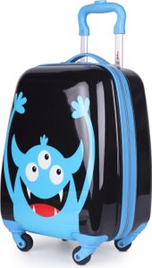 HAUPTSTADTKOFFER - For Kids - Kindergepäck, Kinderkoffer mit Rollen, Trolley für Kinder, Kindertrolley Handgepäck, Hartschale 24 Liter, 47 cm,Schwarz-Blau