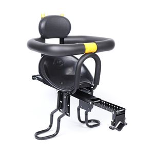 Dětská sedačka s přední montáží a odnímatelnou sedačkou na kolo s bezpečnostním pásem + opěrkou nohou 30 kg
