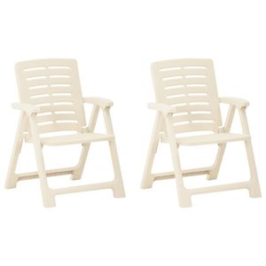 vidaXL Zahradní židle 2 ks. Plastové bílé