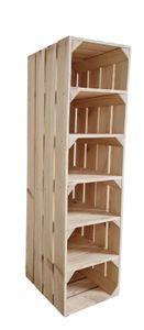 Schuhregal aus Holz, Holzkisten mit 6 Fächern, Hohe Schuhregale, Schuhbank