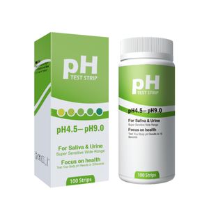 EWANTO pH-Teststreifen Speichel- und Urintest pH 4,5 - pH 9,0 100 Streifen hoch empfindlich großes Messspektrum Indikator-, Lackmuspapier