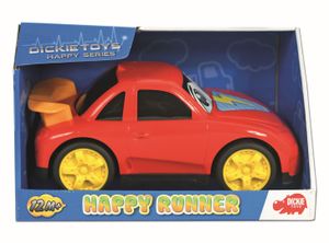 DICKIE Happy Runner Spielauto Freilauf Sportwagen Rallye Baby Kleinkind 27 cm Rot "Blitz"
