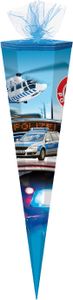 Schultüte / Zuckertüte / 85cm / eckig / "Polizei"
