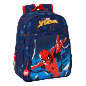 Schulrucksack Spider-Man Neon Marineblau 27 x 33 x 10 cm