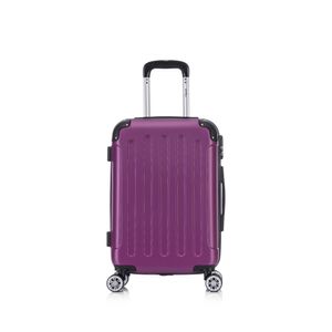 Flexot® F-2045 Handgepäck Bordcase Trolley Koffer Reisekoffer Hartschale Doppeltragegriff mit Zahlenschloss Gr. M Farbe Aubergine