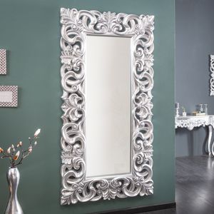 Großer Barock Design Spiegel VENICE silber antik 90x180cm Wandspiegel