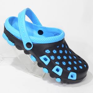 Herren Damen Outdoor Bade Clogs Sandalen Garten Slipper Sommer Haus Schuhe U47 Farbe: Schwarz Blau EU-Schuhgröße: 46