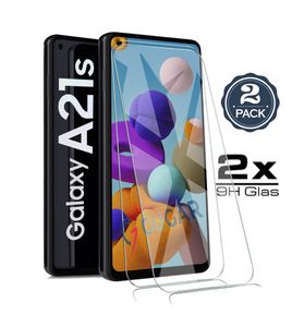 2x Samsung Galaxy A21s Panzerglas Schutzglasfolie Panzerfolie Displayschutzglas Echt Glas Schutz Folie Display Glasfolie 9H - 2 Stück