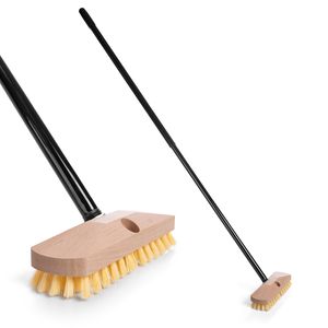 BigDean Schrubber mit Teleskopstiel für einfache Reinigung von Innen- und Außenbereichen – Schrubberbürste robust &  Germany