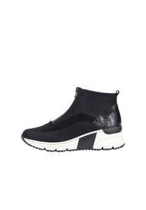 Rieker Damen Stiefelette High Top Sneaker Reißverschluss N6352, Größe:38 EU, Farbe:Schwarz