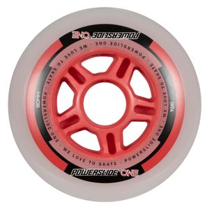 Powerslide PS One Spacer/Bearings Rollerblade-Räder 8 Stk. 90mm/82A weiß 905304