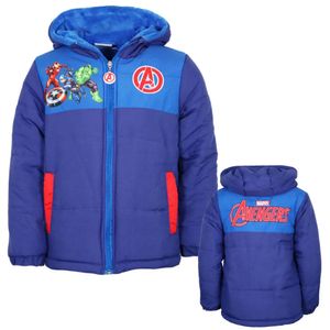 Marvel Avengers Kinder Jungen Winterjacke Jacke mit Kapuze – Blau / 128