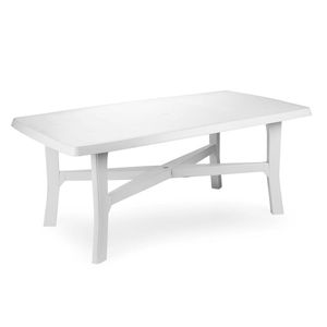 Rechteckiger Gartentisch,  Italy, 180x100x72 cm, Farbe Weiß