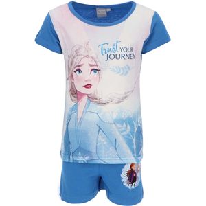 Disney Die Eiskönigin Kinder Schlafanzug Pyjama kurz – 104 / Blau