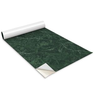 Selbstklebende Möbelfolie - Dekorationsfolie - Tischmöbel - Zuschneidbar - Grüner Marmor - 100 x 50 cm