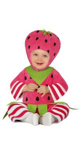 Baby Erdbeere - Kostüm für Kinder Größe 74-92, Größe:74/80