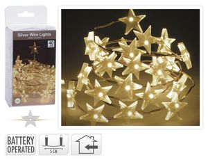 Beleuchtung STAR 2m, 40 LED warmweiß