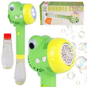 MalPlay Seifenblasenpistole Seifenblasenmaschine für Kinder Dino Bubble Gun  Flüssigkeit  Pistole Licht