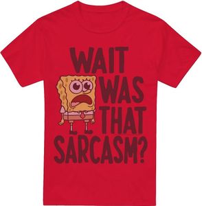 SpongeBob SquarePants - "Sarcasm" T-Shirt für Herren TV6799 (3XL) (Rot)