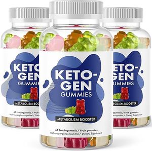 Ketogen Gummies | Keto Gummibärchen 60 Stück Inhalt pro Dose | Fruchtgummies | Metabolism Booster (3x)