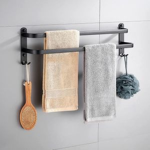 2-Stange Wand Handtuchhalter Handtuchstange Handtuch Halterung Bad Bohren 40cm Handtuchhalter Badezimmer aus Aluminium