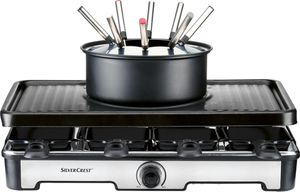 SILVERCREST® KITCHEN TOOLS Fondue-Raclettegrill-Kombination »SRGF 1400 A1«, mit stufenlosem Thermostat