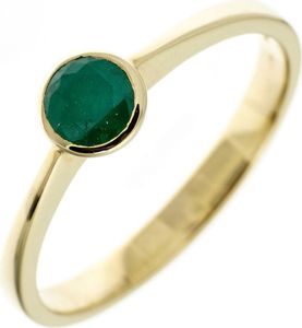 Ring Damenring mit Smaragd grün 333 Gold Gelbgold Smaragdring schlicht Innenumfang 54mm  Ø17.2mm