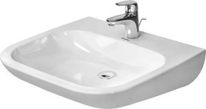Waschtisch D-Code Vital Med 600 mm ohne ÜL, mit HLB, 1 HL, weiß