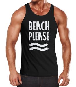 Herren Tank-Top Beach please Muskelshirt Muscle Shirt Neverless® schwarz XL