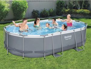 Bestway Power Steel Pool-Set Oval 488x305x107 cm Bestway Power Steel Pool-Set Oval 488x305x107 cm