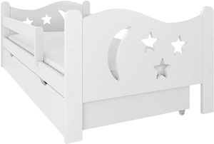 NeedSleep Kinderbett mit Rausfallschutz  80x140 80x160 80x180 Lattenrost Schublade Montessori, ohne Matratze