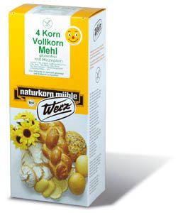 naturkorn mühle Werz - 4-Korn-Vollkorn-Mehl glutenfrei - 1000g