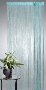 Türvorhang Fadenvorhang türkis 90x250 cm Gardine mit Polyester veredelt
