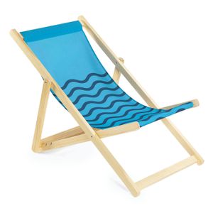 Plážové lehátko AQUASTIC SUNLITO Blue, ideálne na záhradu a pláž, ľahko sa prenáša a skladá, nastaviteľné operadlo, ergonomické, pohodlné, 101x57x71cm