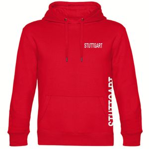 multifanshop Kapuzen Sweatshirt - Stuttgart - Brust & Seite, rot, Größe 3XL