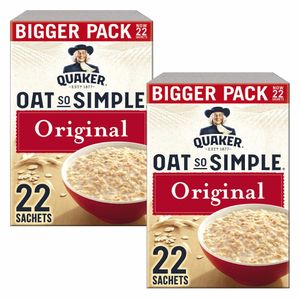 Quaker Oat So Simple Original Porridge Oatmeal - 44 Beutel x 27g Haferflocken in Cleverry Box Set