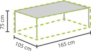 SCHUTZHÜLLE FÜR GARTENTISCH - max. 160 cm