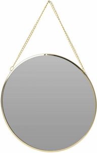 Kleiner Spiegel rund Wandspiegel Deko Metall Glas Dekospiegel gold Ø 20 cm