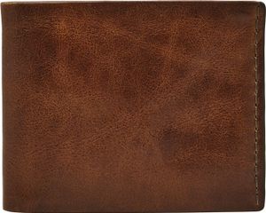 FOSSIL Geldbörse Beck Bifold With Flip ID Cognac braun