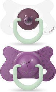 Suavinex Komfort Tag & Nacht Phys. 4-18m 2pcs - Purple Katze